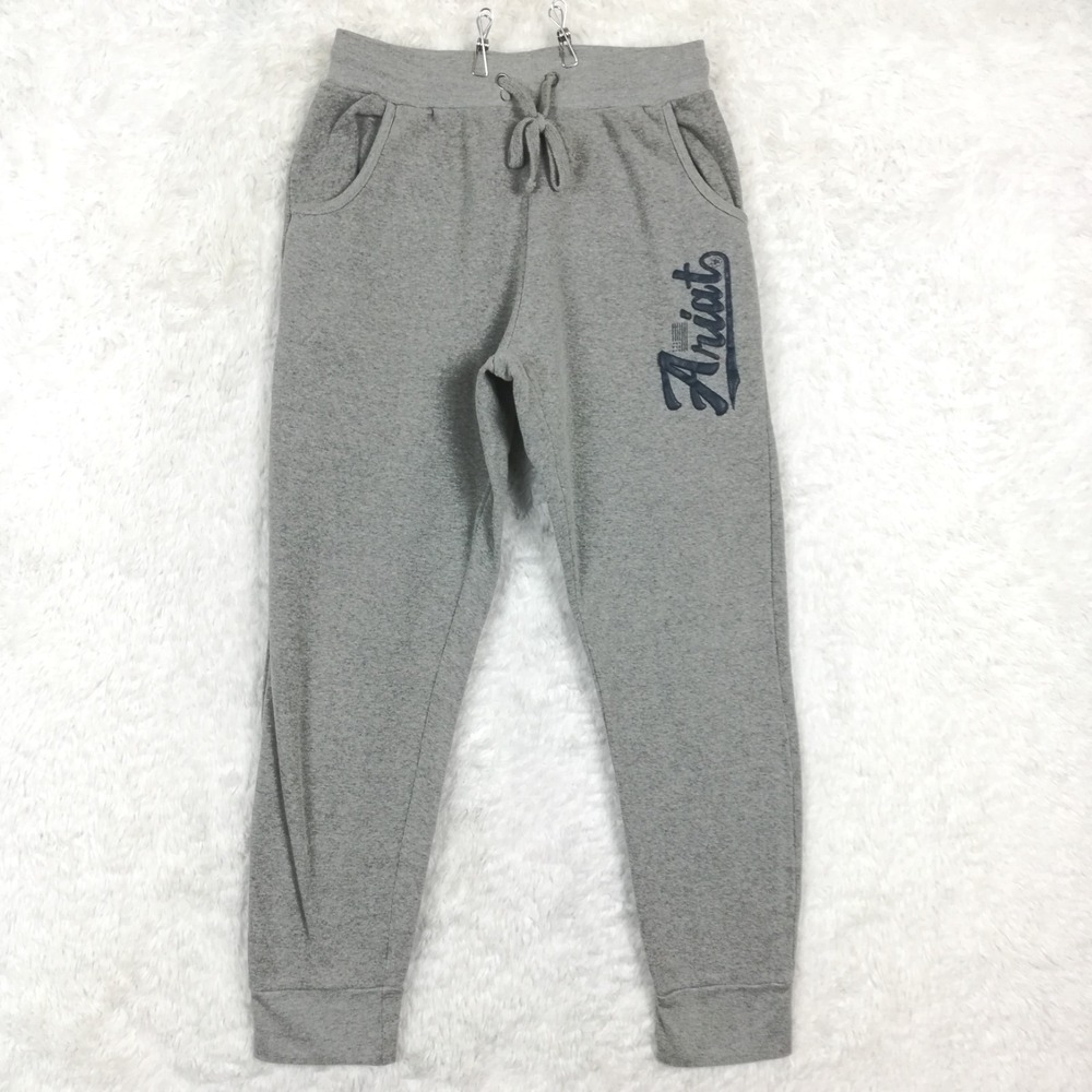 Ariat R.E.A.L Womens Pants Jogger Sweatpants Heather‎ Gray Fleece Pull On Logo S